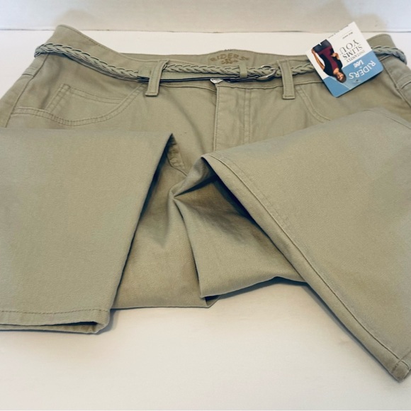 Riders by Lee Slender Stretch Ladies Capris Tan Size 12 Medium Cotton Spandex - Picture 4 of 16